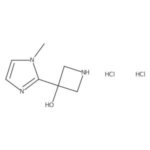 3-(1-methyl-1H-imidazol-2-yl)azetidin-3-ol dihydrochloride结构式