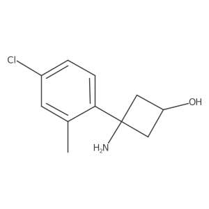 3-Amino-3-(4-chloro-2-methylphenyl)cyclobutan-1-ol Structure