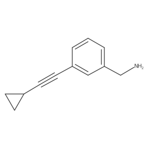 [3-(2-Cyclopropylethynyl)phenyl]methanamine结构式
