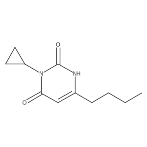 6-Butyl-3-cyclopropyl-1,2,3,4-tetrahydropyrimidine-2,4-dione Structure