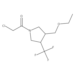 2-Chloro-1-[3-(ethoxymethyl)-4-(trifluoromethyl)pyrrolidin-1-yl]ethan-1-one结构式