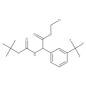 Chloromethyl 2-{[(tert-butoxy)carbonyl]amino}-2-[3-(trifluoromethyl)phenyl]acetate Structure