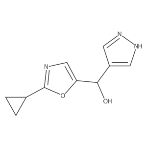 (2-cyclopropyl-1,3-oxazol-5-yl)(1H-pyrazol-4-yl)methanol Structure