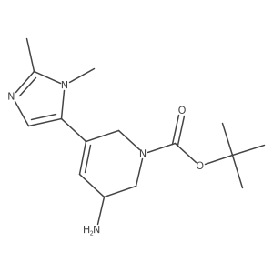 tert-butyl 3-amino-5-(1,2-dimethyl-1H-imidazol-5-yl)-1,2,3,6-tetrahydropyridine-1-carboxylate结构式