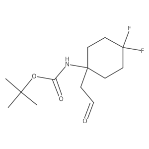 tert-butyl N-[4,4-difluoro-1-(2-oxoethyl)cyclohexyl]carbamate Structure
