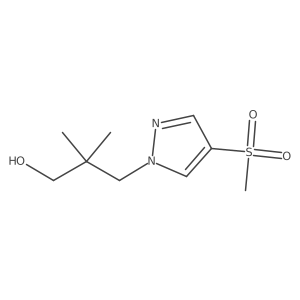3-(4-methanesulfonyl-1H-pyrazol-1-yl)-2,2-dimethylpropan-1-ol Structure