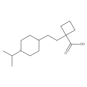 1-{2-[4-(Propan-2-yl)piperazin-1-yl]ethyl}cyclobutane-1-carboxylic acid结构式