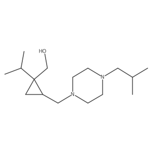 (2-{[4-(2-Methylpropyl)piperazin-1-yl]methyl}-1-(propan-2-yl)cyclopropyl)methanol Structure