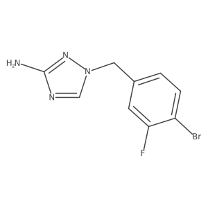 1-[(4-bromo-3-fluorophenyl)methyl]-1H-1,2,4-triazol-3-amine Structure