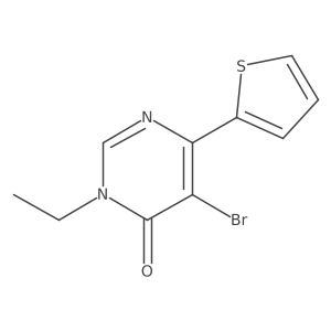 5-Bromo-3-ethyl-6-(thiophen-2-yl)-3,4-dihydropyrimidin-4-one结构式