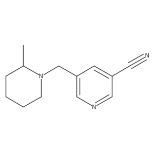 5-[(2-Methylpiperidin-1-yl)methyl]pyridine-3-carbonitrile结构式