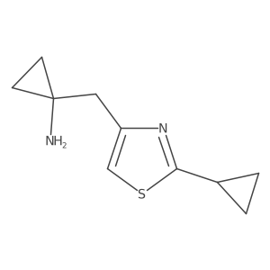 1-[(2-Cyclopropyl-1,3-thiazol-4-yl)methyl]cyclopropan-1-amine Structure
