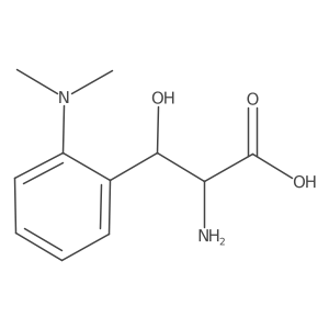 2-Amino-3-[2-(dimethylamino)phenyl]-3-hydroxypropanoic acid结构式