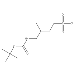 tert-butyl N-[4-(chlorosulfonyl)-2-methylbutyl]carbamate结构式