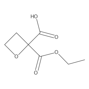 2-(Ethoxycarbonyl)oxetane-2-carboxylic acid Structure
