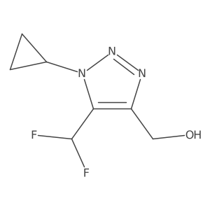 (1-Cyclopropyl-5-(difluoromethyl)-1H-1,2,3-triazol-4-YL)methanol结构式