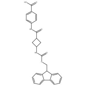 4-[3-({[(9H-fluoren-9-yl)methoxy]carbonyl}amino)cyclobutaneamido]benzoic acid Structure