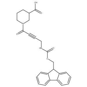(3S)-1-[4-({[(9H-fluoren-9-yl)methoxy]carbonyl}amino)but-2-ynoyl]piperidine-3-carboxylic acid结构式