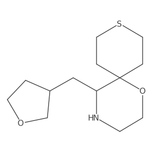 5-(Oxolan-3-ylmethyl)-1-oxa-9-thia-4-azaspiro[5.5]undecane结构式