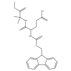 4-({[(9H-fluoren-9-yl)methoxy]carbonyl}amino)-4-[(1-methoxy-2-methyl-1-oxopropan-2-yl)carbamoyl]butanoic acid Structure