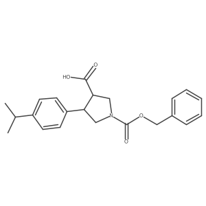 1-[(Benzyloxy)carbonyl]-4-[4-(propan-2-yl)phenyl]pyrrolidine-3-carboxylic acid Structure