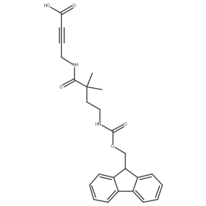 4-[4-({[(9H-fluoren-9-yl)methoxy]carbonyl}amino)-2,2-dimethylbutanamido]but-2-ynoic acid Structure