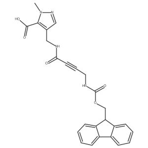 4-{[4-({[(9H-fluoren-9-yl)methoxy]carbonyl}amino)but-2-ynamido]methyl}-1-methyl-1H-pyrazole-5-carboxylic acid结构式