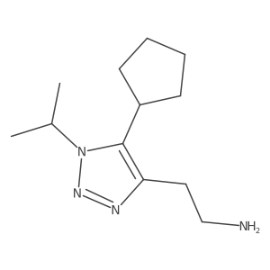 2-[5-cyclopentyl-1-(propan-2-yl)-1H-1,2,3-triazol-4-yl]ethan-1-amine Structure