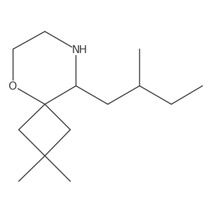 2,2-Dimethyl-9-(2-methylbutyl)-5-oxa-8-azaspiro[3.5]nonane Structure