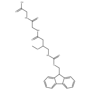 2-{2-[4-({[(9H-fluoren-9-yl)methoxy]carbonyl}amino)-3-methoxybutanamido]acetamido}acetic acid结构式