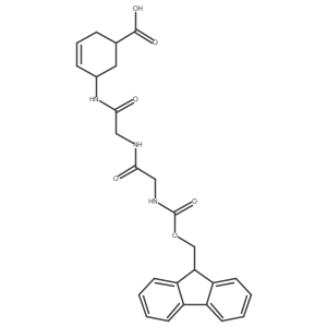 5-{2-[2-({[(9H-fluoren-9-yl)methoxy]carbonyl}amino)acetamido]acetamido}cyclohex-3-ene-1-carboxylic acid Structure