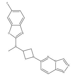 6-fluoro-N-methyl-N-(1-{[1,2,4]triazolo[4,3-b]pyridazin-6-yl}azetidin-3-yl)-1,3-benzoxazol-2-amine Structure