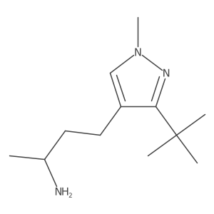 (2R)-4-(3-tert-butyl-1-methyl-1H-pyrazol-4-yl)butan-2-amine结构式