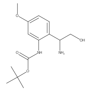 tert-butyl N-{2-[(1R)-1-amino-2-hydroxyethyl]-5-methoxyphenyl}carbamate Structure