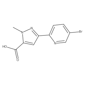 3-(5-bromopyridin-2-yl)-1-methyl-1H-pyrazole-5-carboxylic acid Structure