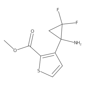 Methyl 3-(1-amino-2,2-difluorocyclopropyl)thiophene-2-carboxylate Structure