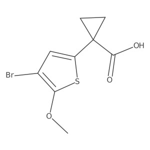 1-(4-Bromo-5-methoxythiophen-2-yl)cyclopropane-1-carboxylic acid Structure