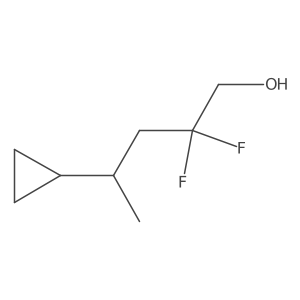4-Cyclopropyl-2,2-difluoropentan-1-ol Structure