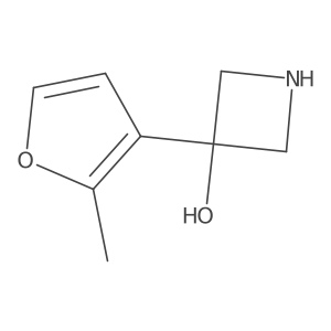 3-(2-Methylfuran-3-yl)azetidin-3-ol结构式