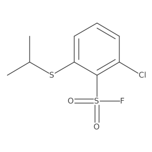 2-Chloro-6-(propan-2-ylsulfanyl)benzene-1-sulfonyl fluoride结构式