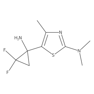 5-(1-amino-2,2-difluorocyclopropyl)-N,N,4-trimethyl-1,3-thiazol-2-amine Structure
