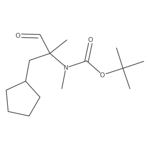tert-butyl N-[2-(cyclopentylmethyl)-1-oxopropan-2-yl]-N-methylcarbamate结构式