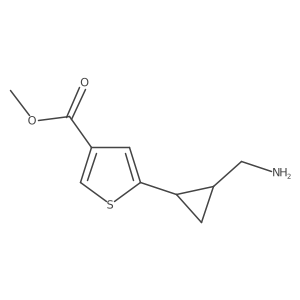 Methyl 5-[2-(aminomethyl)cyclopropyl]thiophene-3-carboxylate结构式