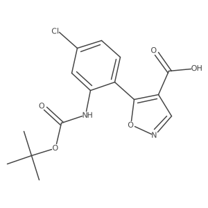 5-(2-{[(Tert-butoxy)carbonyl]amino}-4-chlorophenyl)-1,2-oxazole-4-carboxylic acid Structure