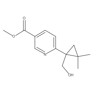 Methyl 6-[1-(hydroxymethyl)-2,2-dimethylcyclopropyl]pyridine-3-carboxylate结构式