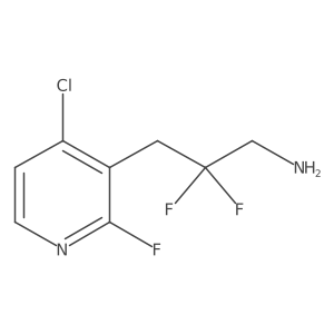 3-(4-Chloro-2-fluoropyridin-3-yl)-2,2-difluoropropan-1-amine结构式