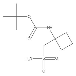 tert-butyl N-[1-(sulfamoylmethyl)cyclobutyl]carbamate结构式