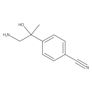 4-(1-Amino-2-hydroxypropan-2-yl)benzonitrile结构式
