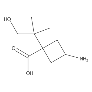 3-Amino-1-(1-hydroxy-2-methylpropan-2-yl)cyclobutane-1-carboxylic acid Structure
