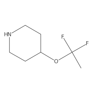 4-(1,1-Difluoroethoxy)piperidine结构式